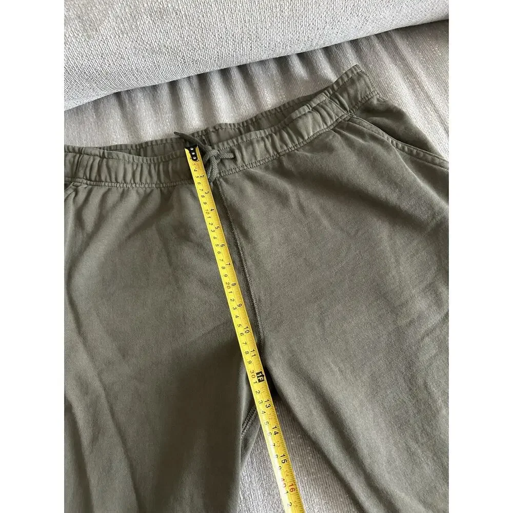 J.Crew Sweatpants Mens XL Military Green joggers Fleece Tapered Leg Drawstring